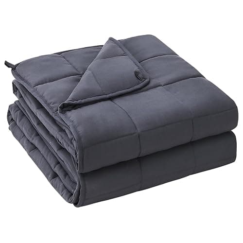 yescool Weighted Blanket for Adults (20 lbs, 60” x 80”, Grey) Cooling Heavy Blanket for Sleeping Perfect for 190-210 lbs, Queen Size Breathable Blanket with Premium Glass Bead, Machine Washable - Image 1