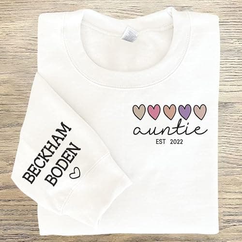 NAZENTI Personalized Flower Sweatshirt for Women, Embroidered Grandma Gift thumbnail 3