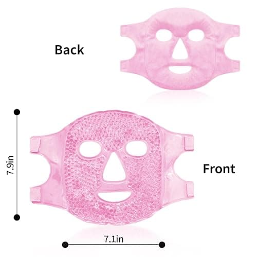 CONBELLA Cold Face Eye Masks Ice Face Mask Hot Cold Compress for Dark Circles, Puffiness, Migraines, Headache, Stress, Redness, Cooling Face Masks for Women Man, Skin Care thumbnail 4