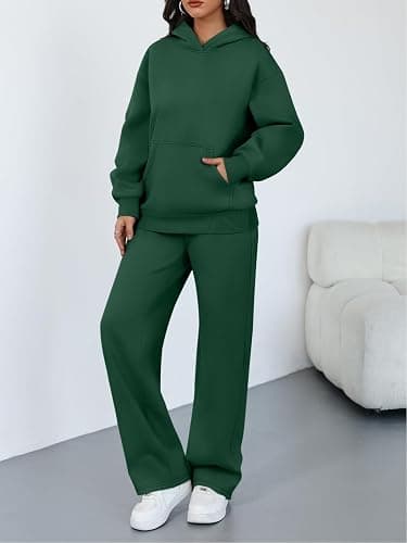 Trendy Queen 2 Piece Lounge Sweat Sets Plus Size Fall Fashion Matching Sweatsuits Wide Leg Pants Travel Outfit Winter Clothes thumbnail 3