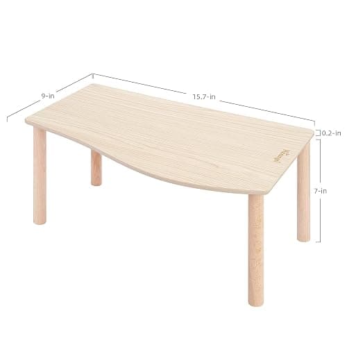 Niteangel Hamster Play Wooden Platform for Dwarf Syrian Hamsters Gerbils Mice Degus or Other Small Pets (Wave - 7'' Height, Burlywood) thumbnail 6