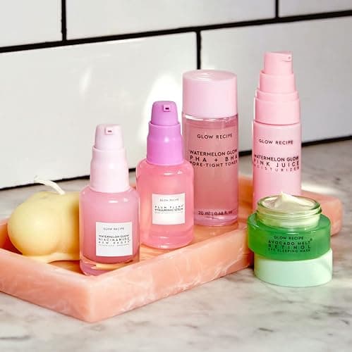 Glow Recipe Fruit Babies Skincare Kit - Gift Set with Retinol Eye Cream, Oil Free Face Moisturizer, BHA PHA Facial Toner, Hyaluronic Acid Serum & Niaciniamide Dew Drops Serum thumbnail 4