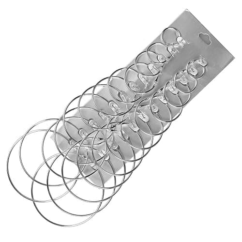 12 Pairs Hoop Earrings Set Big Circle Earring Fashion Jewelry for Women,Dia 2-7.5cm - Image 1