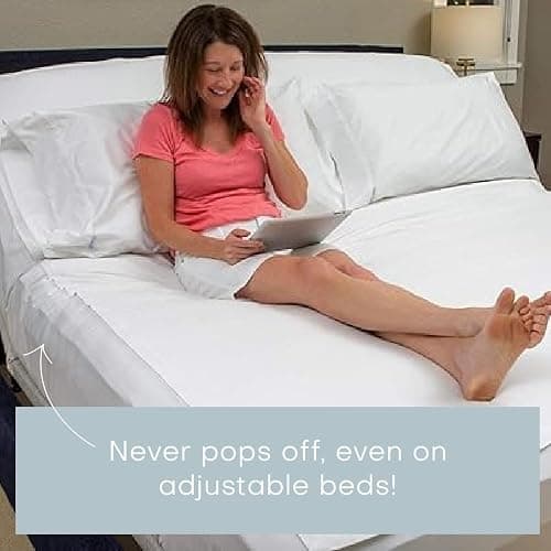 QuickZip Fitted Plus Spare Bundle: 1 Fitted Sheet (Base + Zip Sheet) & 1 Zip Sheet - Easy to Change, Won’t Pop Off - Soft Sateen 400 TC 100% Cotton - 15” Deep Pockets Twin XL Size Sheets – Sand thumbnail 4
