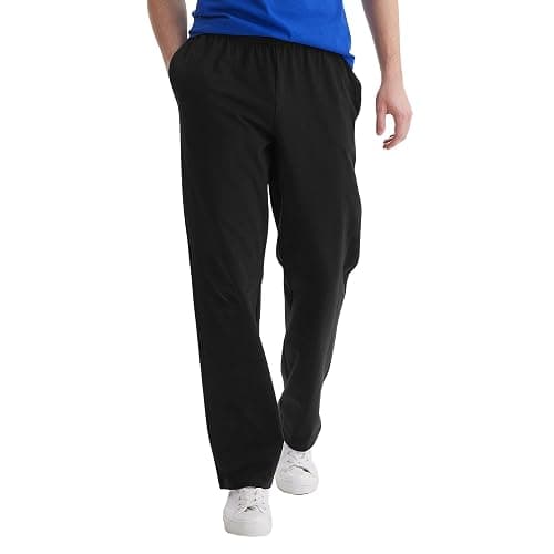 Hanes Men's Essentials Jersey Sweatpants, Cotton Lounge Pants with Pockets for Men, 32” Inseam - Image 1