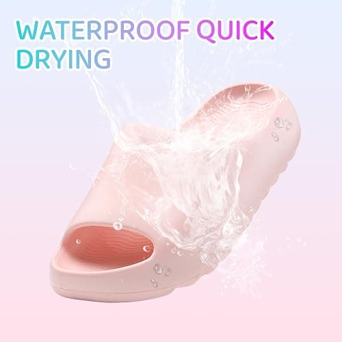 Cloud Slides for Kids,Boys Girls Shower Slippers Bathroom Pool Sandals,Toddler Home House Open Toe Comfy Thick Sole Slippers,Summer Non-Slip Beach Shoes thumbnail 2