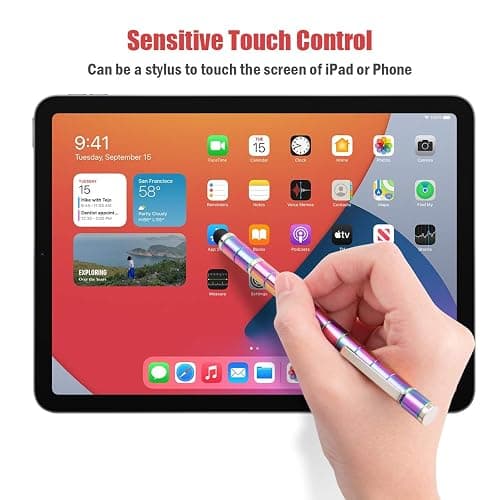 HKDGYHON Toy Pen, Decompression Magnetic Metal Pen, Multifunction Writing Magnet Ballpoint Pen, Gift for Kids or Friends (Colorful) thumbnail 4
