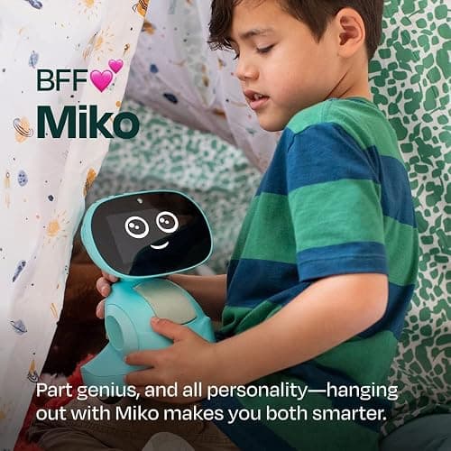 Miko 3: AI-Powered Smart Robot for Kids | STEAM Learning & Educational | Interactive Robot with Learning apps & Unlimited Games | Birthday Gift for Girls & Boys Aged 5-12| Blue. thumbnail 4