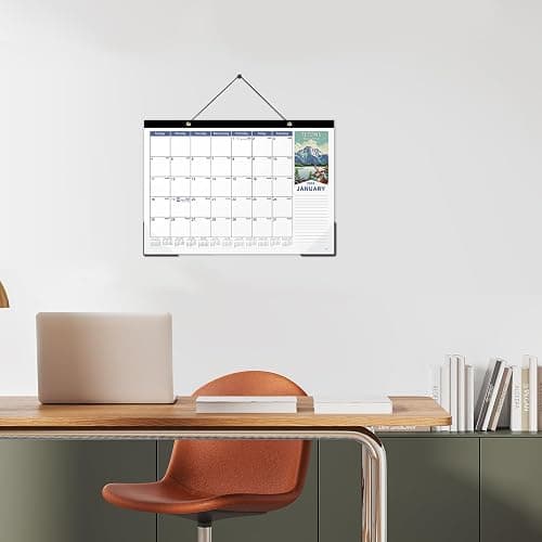 2026 Desk Calendar - Desk Calendar 2026 from Jan. 2026 - Dec. 2026, 17" x 12", National Parks Calendar 2026, Desk/Wall Calendar with Large Unruled Blocks and Julian Dates thumbnail 2