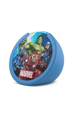 Amazon Echo Pop Kids (newest model), Designed for kids, with Alexa+ Early Access, parental controls, Includes 6 months of Amazon Kids+, Marvel's Avengers - Image 1