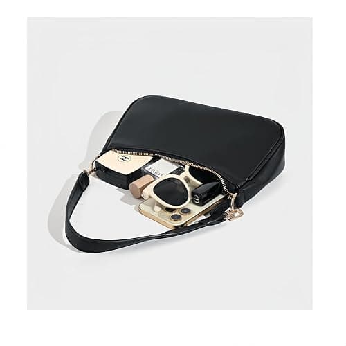 Aucuu Shoulder Bag for Women, Clutch Purse with Chain, PU Leather Shoulder Bag for Women, Handbag, Crossbody Bag, Crescent Hobo Bag Gift for Birthday and Anniversary thumbnail 8