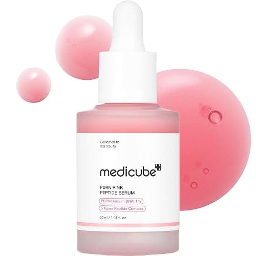 medicube Salmon DNA PDRN Pink Peptide Serum, Pink glow serum, Peptide, Niacinamide, Hydrating & Moisturizing & Firming, Uneven Skin Tone, Korean Skincare | 1.01 fl.oz. (1.01 fl.oz., Salmon DNA PDRN) - Salmon DNA PDRN - 1.01 Fl Oz (Pack of 1) - Image 1