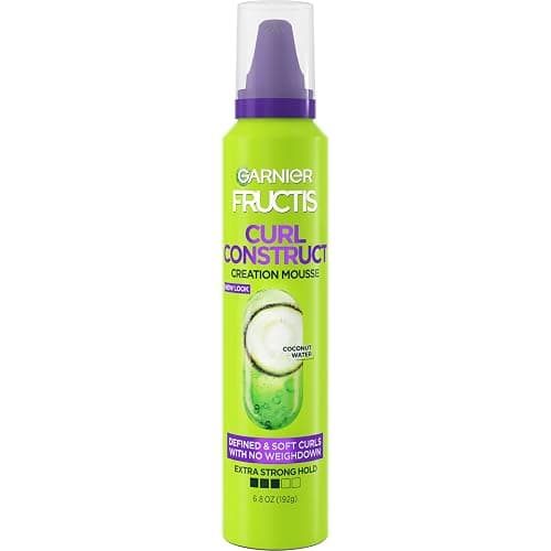 Garnier Fructis Style Curl Construct Creation Mousse, 6.8 Oz, 1 Count (Packaging May Vary) - Image 1