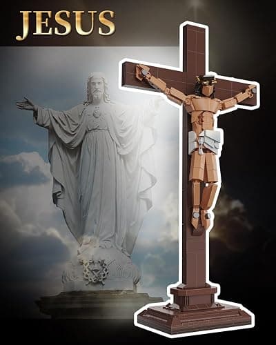 Jesus Crucifixion Building Blocks Set, Compatible Lego Religious Christian Toy Gift for Adults & Kids, Bible Story Model for Home Church Office Decor, 588 PCS thumbnail 5