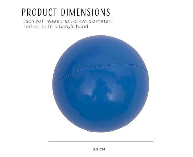 Straame Playballs, Crush-Proof, Colourful Pit Balls for Kids Baby-Approved Multi-Pack Toddler Ball Pit, Smooth Plastic Balls, No Sharp Edges, Non-Toxic & BPA Free. thumbnail 3