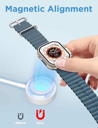 2026 Upgraded iWatch Charger Compatible with Apple Watch Charger USB Magnetic Charging Cable Portable Fast Accessories for iWatch Ultra/SE/Series 9/8/7/6/5/4/3/2/1(1m) thumbnail 3