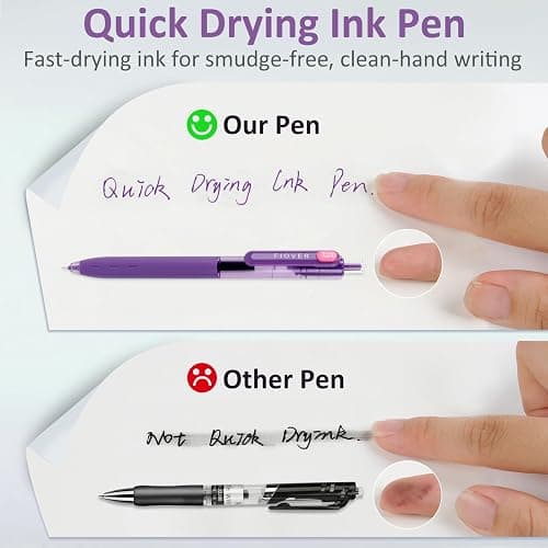 FIOVER Colored Gel Pens, 0.5mm Quick Dry Ink Fine Point Smooth Writing Colorful Pens for Journaling, School Supplies, Gifts for Nurses and Teens, Stocking Stuffers for Women (8PCS) thumbnail 6