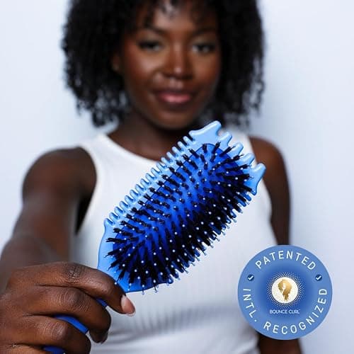 Bounce Curl Volume EdgeLift Brush, 5-in-1 Tool for Volumized, Defined Curls, Waves & Coils - Blue thumbnail 7
