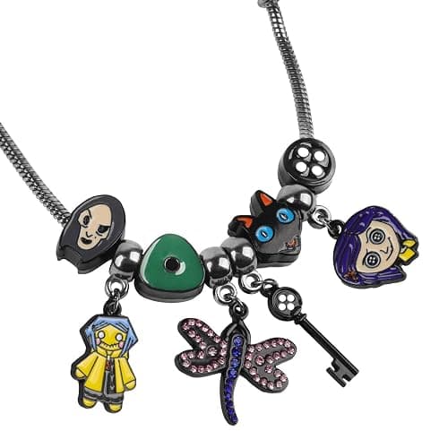 woxafo Coraline Bracelet Coraline Charm Accessories for Women Men, Coraline Jewelry for Halloween Costume Cosplay Movie Props Dress Up thumbnail 3