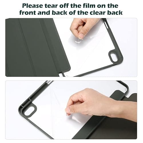 ProCase Hülle für iPad 10. /11. Generation 2022 10,9 Zoll 2025 11" (A16) mit Stifthalter, Stoßfeste Smart Case Cover mit transparenter Rückseitenschale Schutzhülle -Olivegrün thumbnail 9