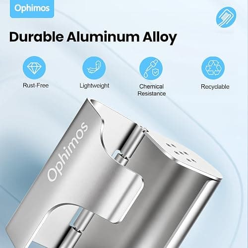 Ophimos Aluminum Alloy Toothbrush Head Cover, 2 Count Long-Lasting Travel Protector Case for Most Electric/Manual Brushes（Black+Silver） thumbnail 2
