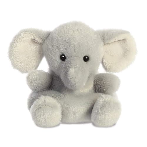 Aurora, 33476, Palm Pals Stomps Elephant, 5In, Soft Toy, Grey - Image 1