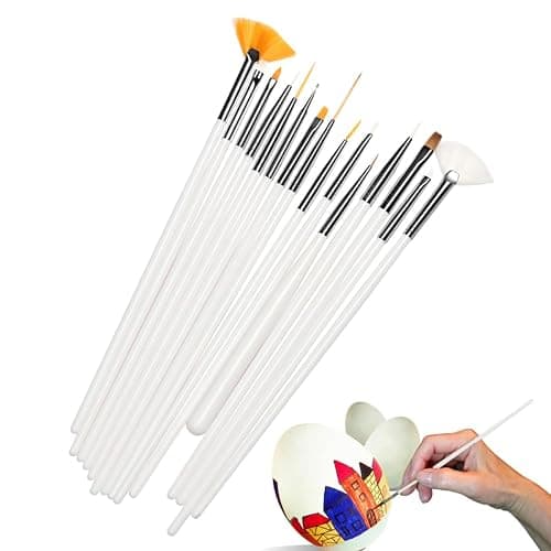 FOYTOKI Nail Polish Pens for Nail Art 30 Pcs Cake Carving Brush Set for Craft Clay Diy Tools thumbnail 5