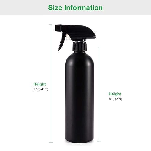 Cindy's Tape Plastic Spray Bottles Black for Cleaning Solutions 16 oz (Pack of 4), Heavy Duty Opaque Refillable Reusable Empty anti-degradation Leak-proof Sprayers for Home Garden Plant Kitchen thumbnail 2
