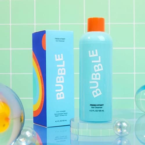 Bubble Skincare Fresh Start Gel Face Wash - Gentle PHA Exfoliating Facial Cleanser to Reduce Oil + De-Clog Pores - Daily Face Cleanser with Aloe Vera to Soothe Sensitive Skin - Vegan Skin Care (125ml) thumbnail 3