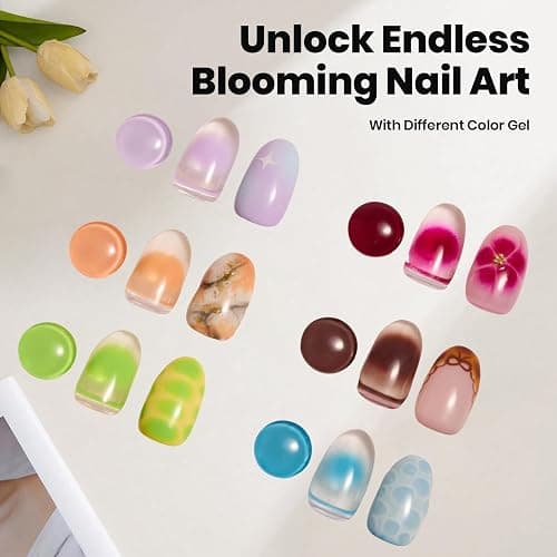 Beetles Blooming Gel for Nails - Easy Blooming Nail Art Gel for Floral & Marble Designs, UV/LED Cure Soak Off DIY at Home Gift for Women thumbnail 3