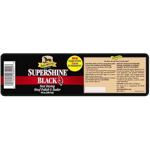 Absorbine Unisex Super Shine Hoof Polish, Black, 237 ml UK thumbnail 2