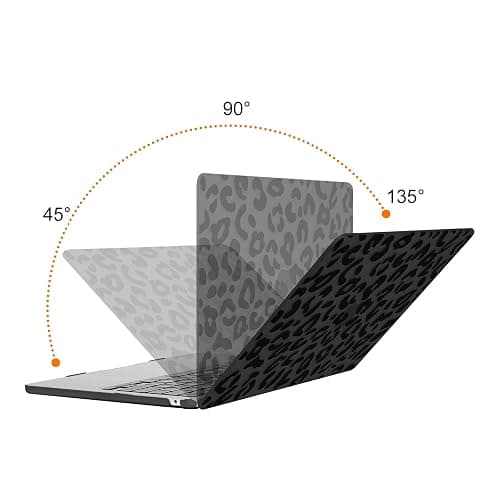 MOSISO Compatible with MacBook Air 13 inch Case 2026 2025 2024 2023 2022 M4 A3240 M3 A3113 M2 A2681, Leopard Grain Hard Case&Keyboard Skin&Screen Film Compatible with MacBook Air 13.6 inch, Black thumbnail 3