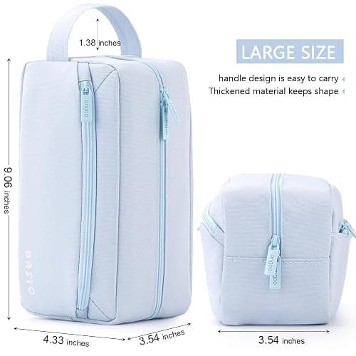 HVOMO Big Capacity Pencil Case Pen Pouch Holder Bag Large Storage Art Supply Marker Durable Stationery School Office Desk Organizer Portable for Kids Teen Student Girls Boys Adults（Blue） thumbnail 4