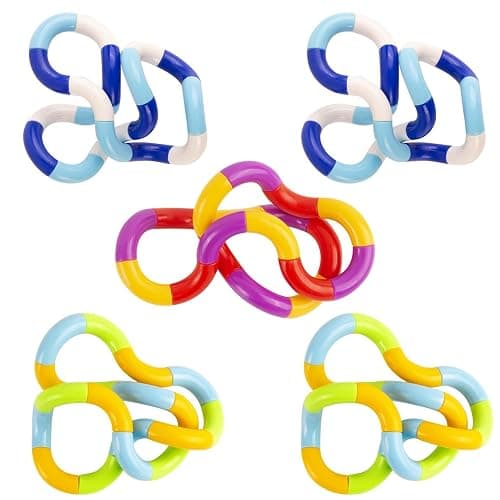 GWAWG 5 PCS Tangle Fidget Toy Twisty Fidget Toy Stress Relief Stim Silent for Kids and Adults thumbnail 9