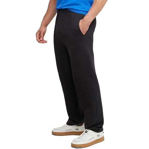 Hanes Men's EcoSmart Sweatpants, Athletic Lounge Pants with Pockets, Open Hem Bottom, Fleece Pants thumbnail 3