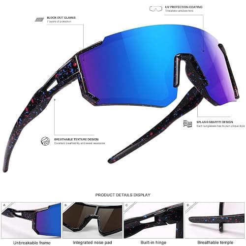 SEKKAF Youth Baseball Sunglasses Kids Sports Sunglasses for Boys Girls Softball Cycling Glasses UV400 Protection thumbnail 5