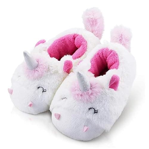 LA PLAGE Girls Unicorn Slippers for Toddler Kid Comfortable Wave-like Cozy Soft House Slippers for Toddler Girl - Image 1
