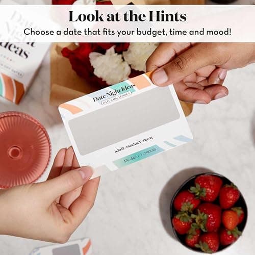 Romantic & Fun Scratch Off Date Night Ideas Card Game - Perfect Couples Gift for Boyfriend, Girlfriend, Wife, Husband, Engagement, Birthday or Anniversaries - Christmas Stocking Stuffer for Her or Him thumbnail 4