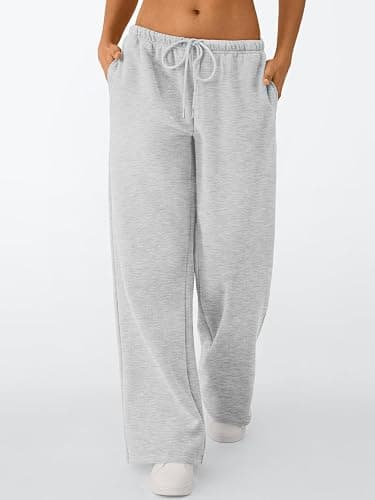 Trendy Queen Womens Wide Leg Sweatpants Baggy Drawstring Low Rise Lounge Pants 2026 Fall Joggers with Pockets thumbnail 3