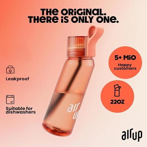 air up® water bottle (22 oz) for school, sports, gym | includes 5 scent pods & straw | flavored bottle in orange – also for kids, boys, girls | no calories, sugar-free and suitable for carbonation thumbnail 4