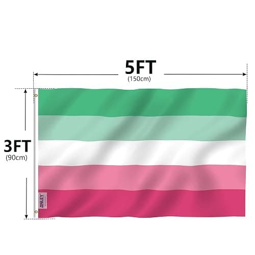 Anley Fly Breeze 3x5 Foot Abrosexual Pride Flag - Vivid Color and Fade proof - Canvas Header and Double Stitched - Abrosexuality LGBT Flags Polyester with Brass Grommets 3 X 5 Ft thumbnail 2