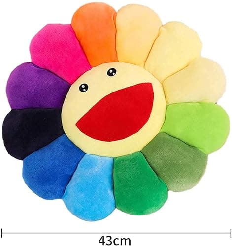 Rainbow flower pillow thumbnail 3