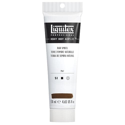 Liquitex Heavy Body Acrylic Paint, 4.65-oz Tube, Raw Umber | High Viscosity, Pigment Rich, Ideal for Impasto & Texture, Satin Finish, Permanent Color, Crisp Brush Strokes & Knife Marks - Image 1