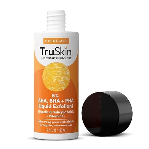 TruSkin AHA PHA BHA Liquid Exfoliant Toner with Vitamin C, 4.2 fl oz | With Salicylic and Glycolic Acid to help unclog pores while improving the look of skin tone and texture thumbnail 9