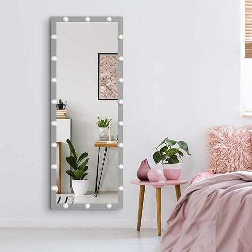Majnesvon 65" x 24"Full Length Mirror with Lights and Stand Touch Control - Wall Mounted and Floor Standing,LED Lighted Full Body Dressing Mirror for Bedroom,Dimming&3 Color Modes (Silver) thumbnail 6