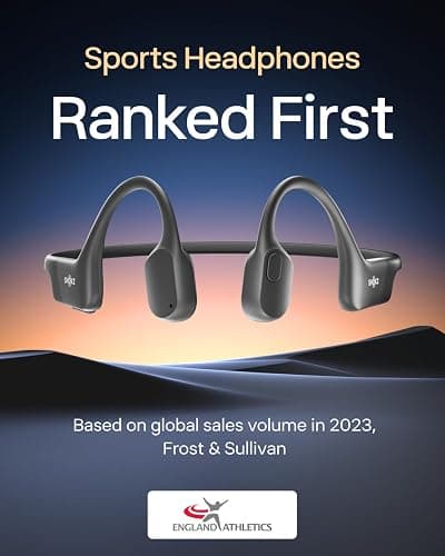 SHOKZ OpenRun Mini-Bone Conduction Headphones,Open-Ear Bluetooth Wireless Sport Headphones for Running & Workout,Sweat Resistant, Long 8H Playtime,Mic,with Hair Band-Black thumbnail 2