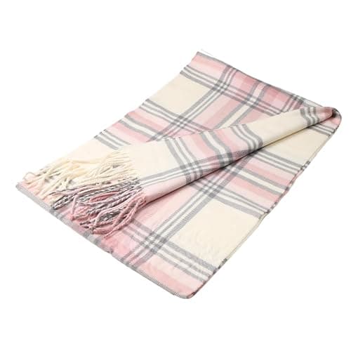 TZ Promise Men Women Tartan Plaid Cashmere Feel Classic Soft Warm Winter Scarf For Cold Weather thumbnail 3