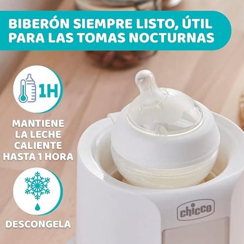 Chicco Calienta Biberones Doméstico, Calentador de Biberones con 2 Programas y Apagado Automático, Calienta a la Temperatura Ideal – Calentador de Alimentos para Bebés, Apto para Tarros, Blanco thumbnail 6