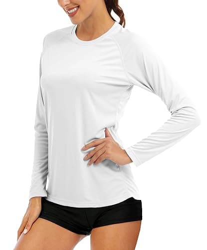 MAGCOMSEN Women's Long Sleeve Shirts UPF 50+ Sun Protection Shirts for Hiking Fishing Workout Rash Guard - Image 1