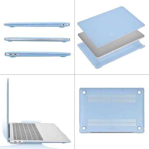 MOSISO Compatible with MacBook Air 13 inch Case 2022 2021 2020 2019 2018 Release A2337 M1 A2179 A1932 Touch ID, Plastic Hard Shell Cover&Keyboard Cover for MacBook Air 13.3 inch Case, Airy Blue thumbnail 5